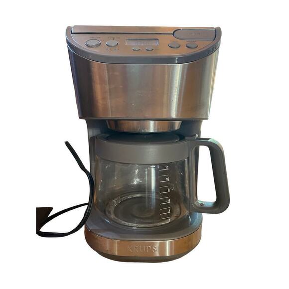 KRUPS KM406 Coffee Pot Maker. 12 cups. Silver. Works great! - Picture 1 of 8